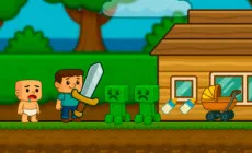 Play Baby Noob Help! Steve now!