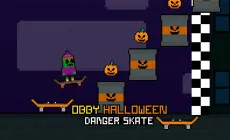 Play Obby Halloween Danger Skate now!